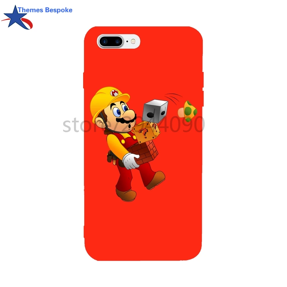 Супер Марио для iPhone 7 Plus/8/X/6S плюс ультра-тонкий защитную крышку Мягкий ТПУ
