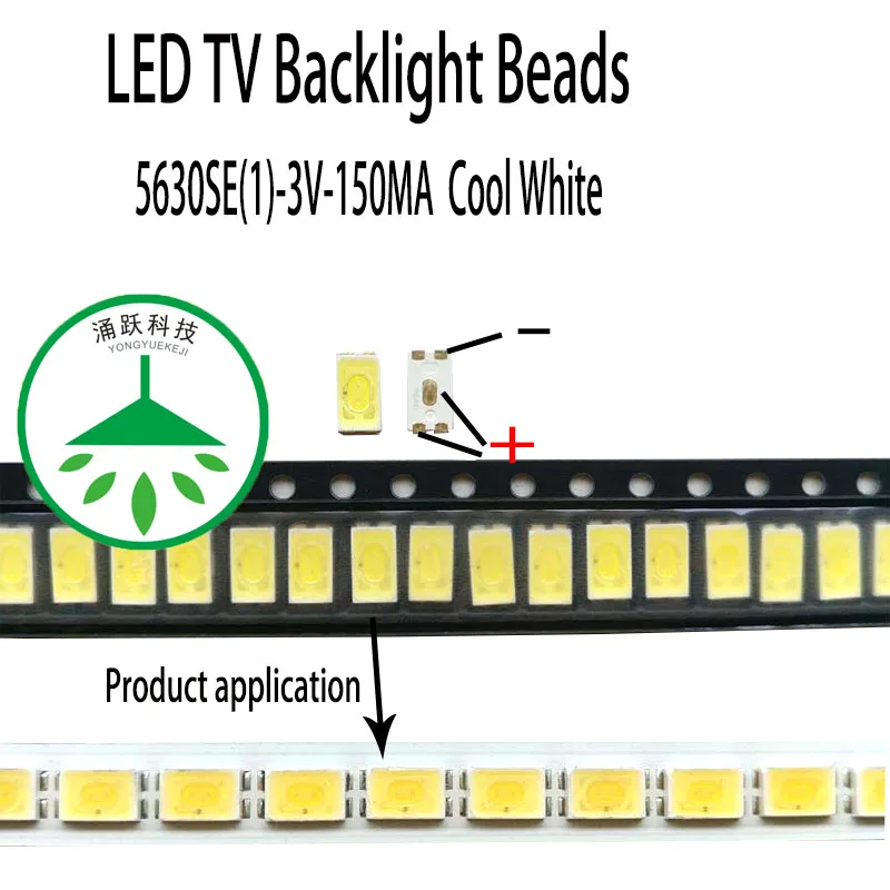 Новинка 100 шт./лот светодиодные лампы smd 5630 3 в мА холодного белого цвета для