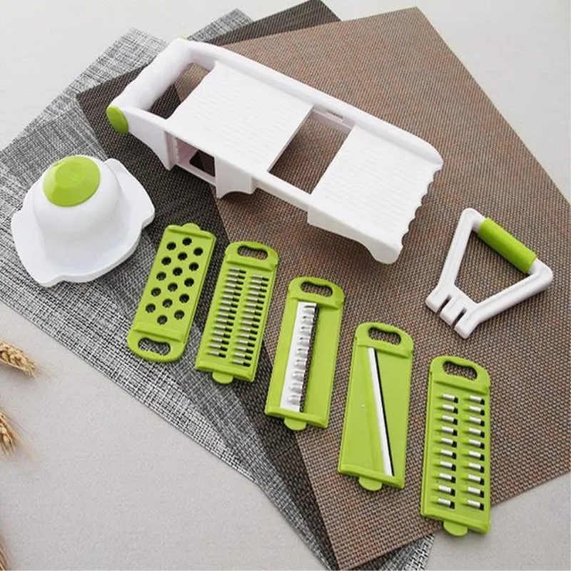 5 in 1 Mutifunctional Vegetable Fruit Slicer Creative Storage Stainless Steel Peeler Cutter Manual Kitchen Tools | Дом и сад