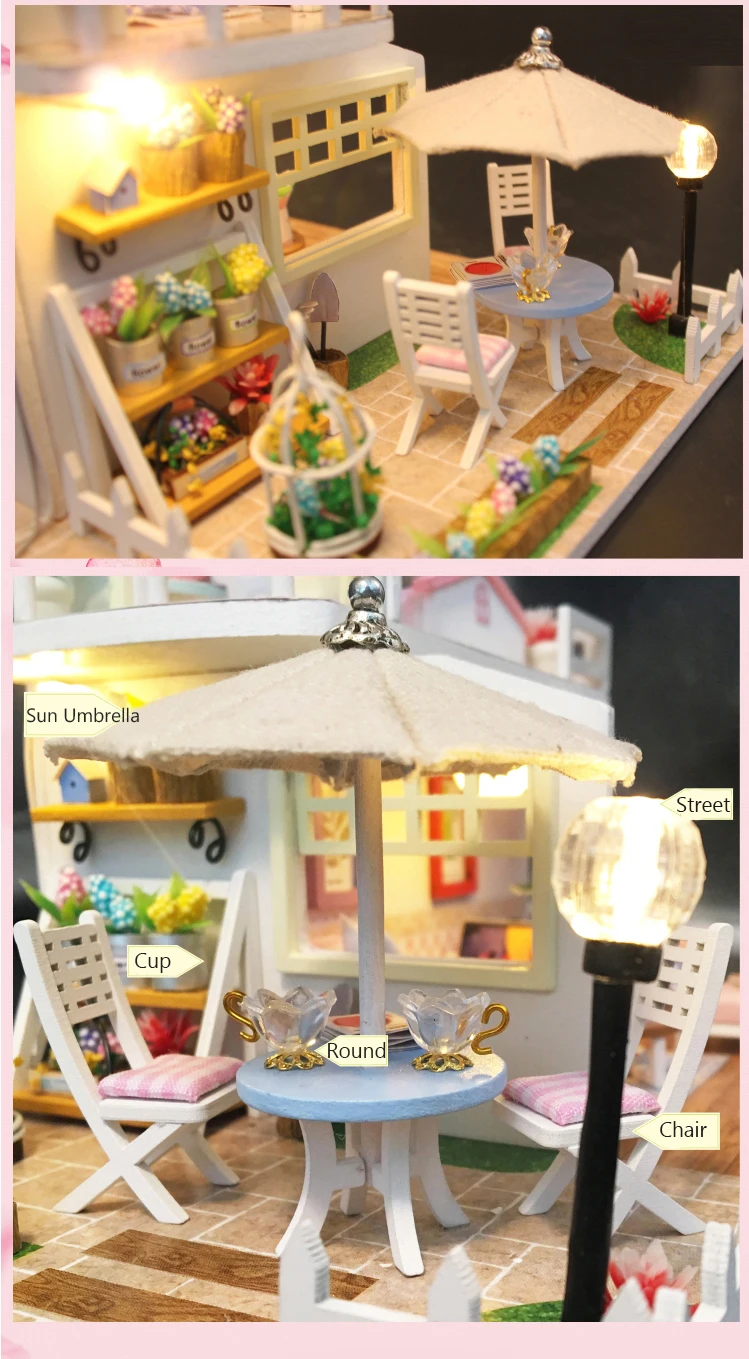 DIY Кукольный дом миниатюрный деревянный кукольный домик Miniaturas мебель игрушечный дом кукольные игрушки для подарка домашний декор ремесленные фигурки M33