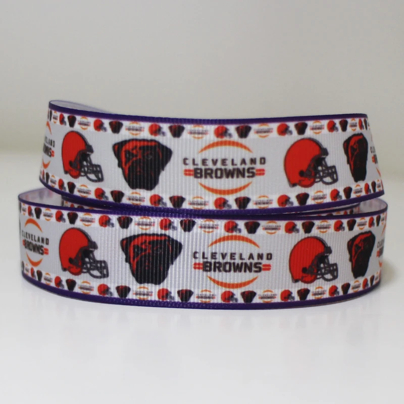 50 ярдов 7/8 &quot1&quot 1 5 &quot2&quot 3 &quot22 мм 25 38 75 футбольная команда печатная grosgrain лента