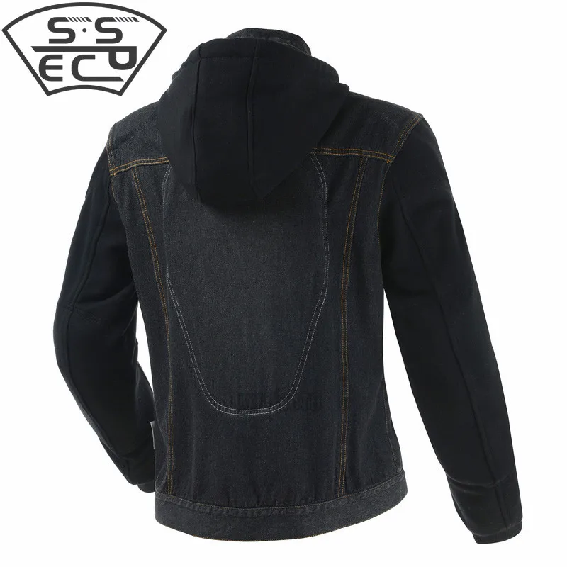 SSPEC летняя дышащая мужская Беговая мотоциклетная куртка джинсовая защитная