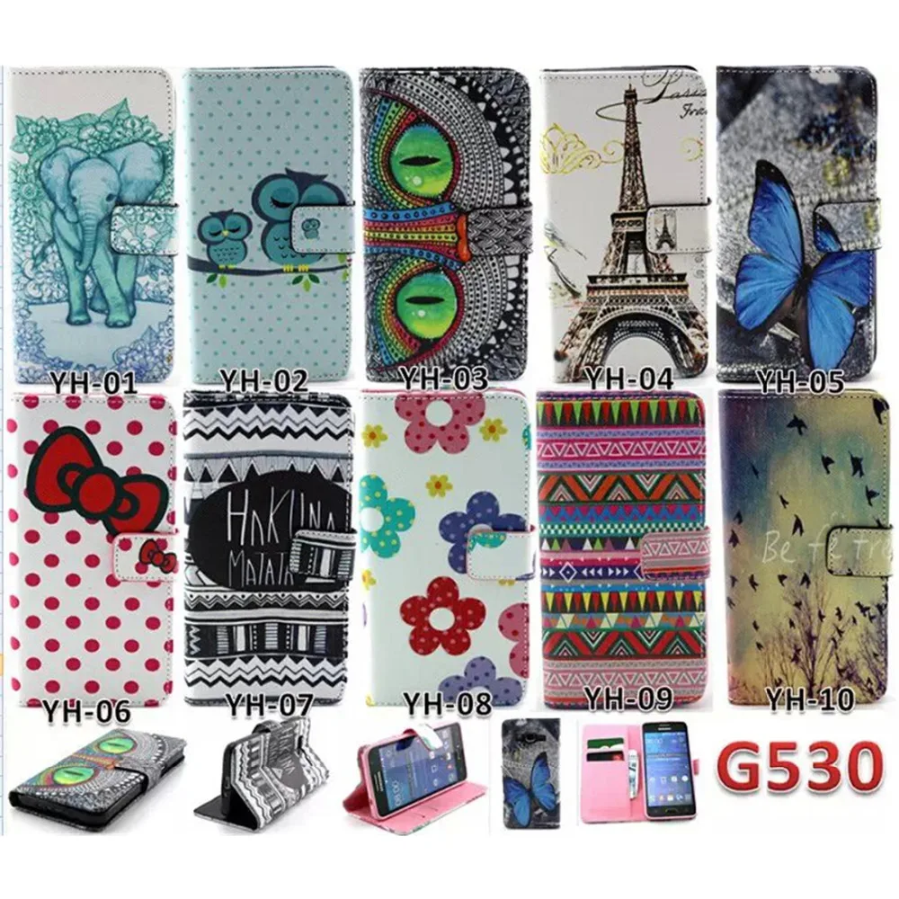 Filp Кожаный Чехол case Для Samsung Самсун Grand prime G530 Кошелек Стенд Книга Стиль ТПУ PU Leather