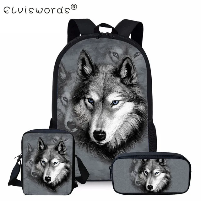 W1428CE-Z2374K ELVISWORDS 3 шт./компл., погоди!» для мальчиков школьная Для женщин детский школьный детский Ранец Для женщин сумки через плечо для путешествий Студенты Рюкзак Moclila - Цвет: W1428CE-Z2374K