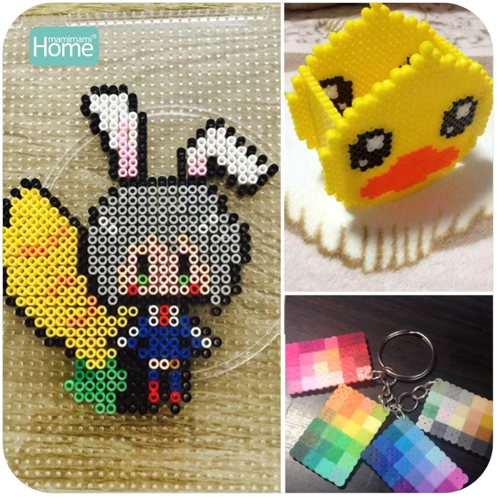 Бусины MamimamiHome Hama 5000 Perler 5 мм 24 цвета набор коробок Обучающие Детские игрушки