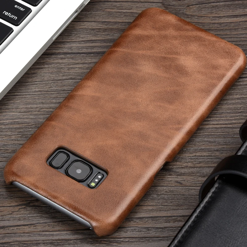Роскошный Ретро Чехол KEYSION из воловьей кожи для Samsung S8 Plus чехол телефона