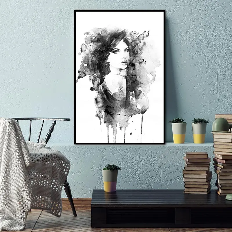 Современные скандинавские минималистичные черно белые художественные принты на