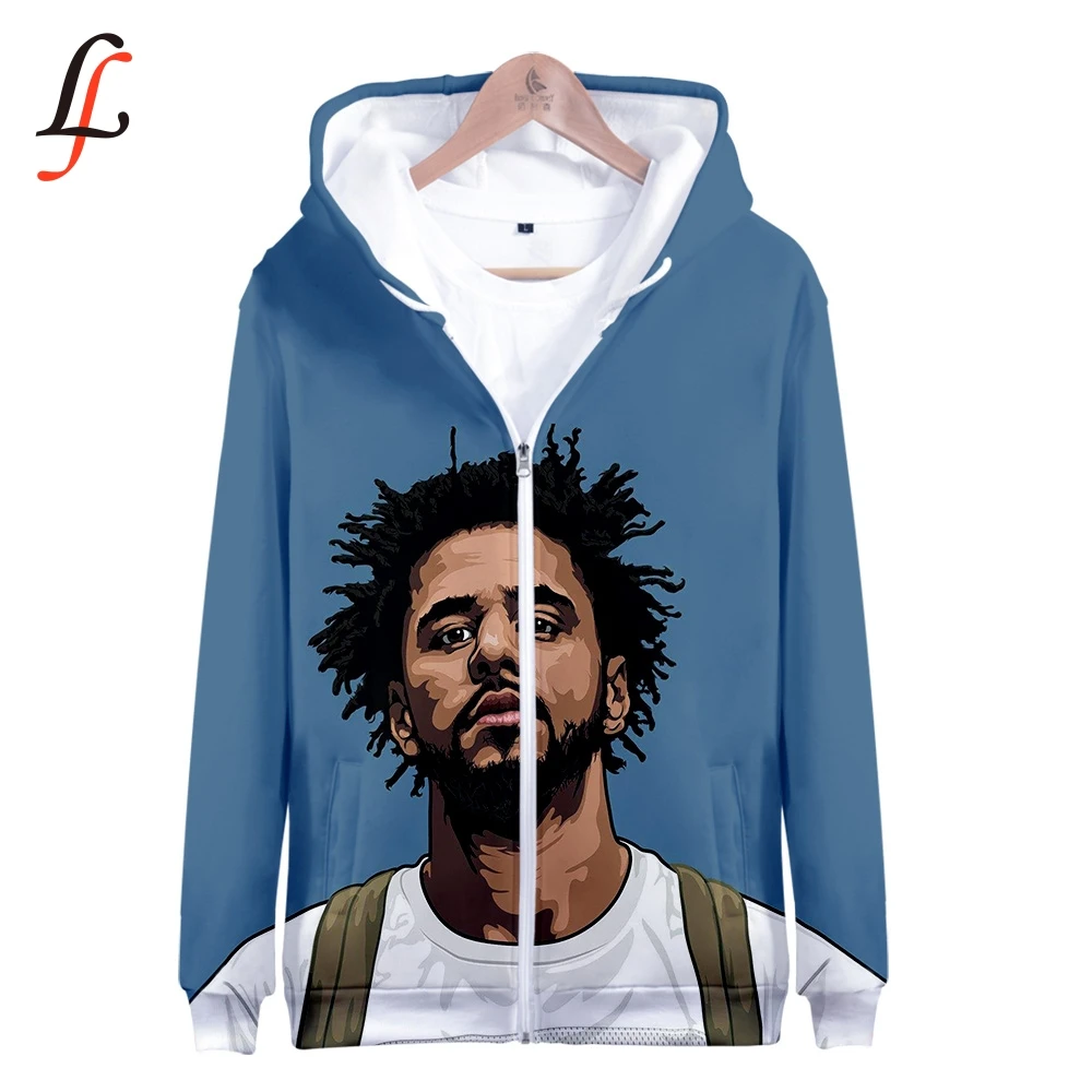 Kod J Cole Drake 3D Harajuku Kpop толстовка на молнии для женщин и мужчин уличный