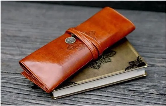 Новый стильный рулон кошелька из искусственной кожи косметичка Pem школьный чехол