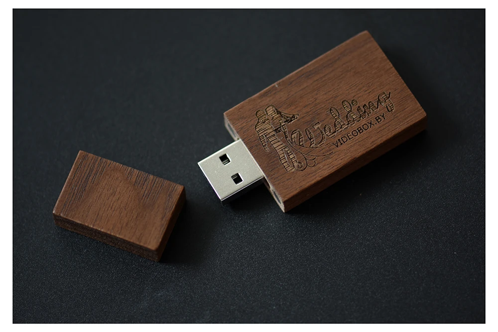 JASTER USB 3,0 1 шт бесплатный логотип 170*170*35 мм орех фоторамка коробка+ USB флэш-накопитель 4 ГБ 8 ГБ 16 ГБ 32 ГБ 64 ГБ диск памяти