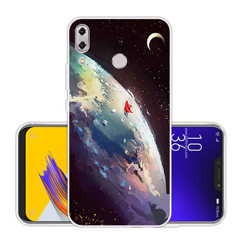 Для Asus Zenfone 5z ZS620KL прозрачный ТПУ чехол для телефона зеленый 6 2 &quotдля 5 ZE620KL Ультра