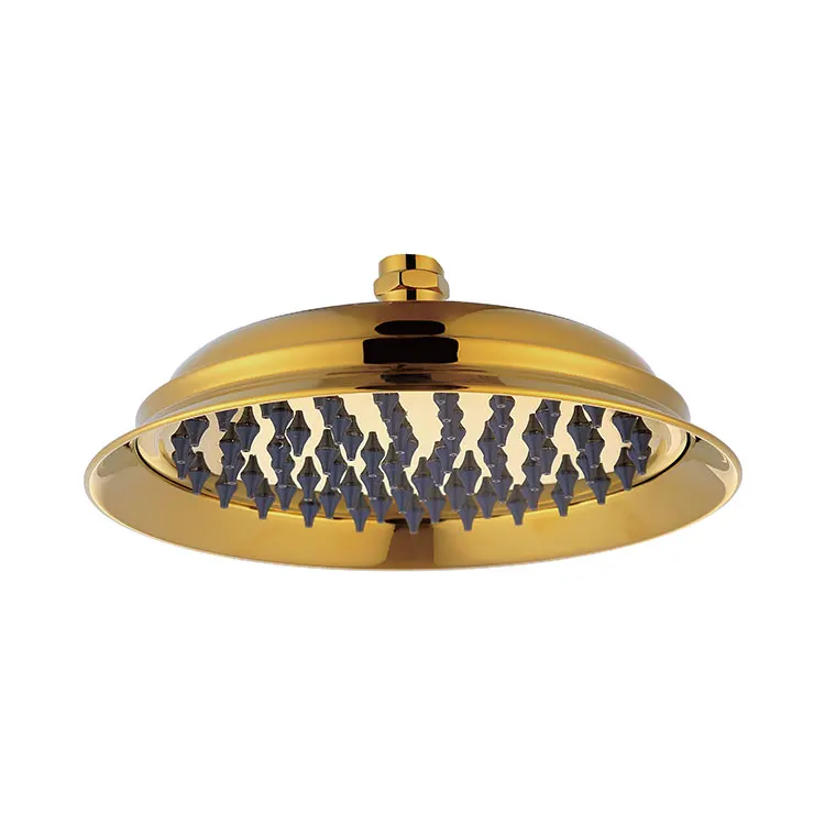 9 дюймовая Роскошная золотая латунная душевая головка с золотым верхом Круглый