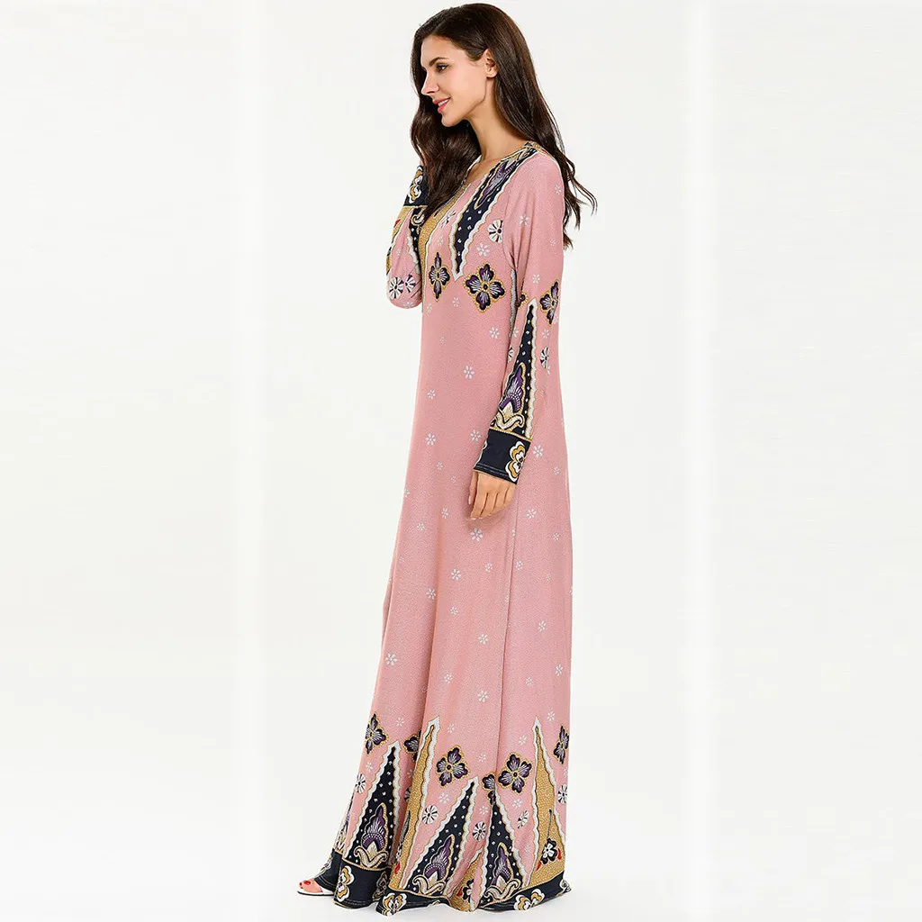 Мусульманский вышитый бисером Кафтан Абая Дубай женский исламский халат платье M