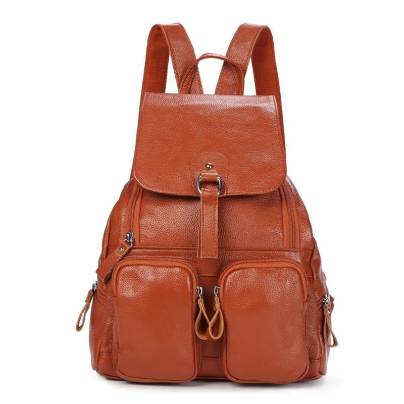 

Nesitu High Quality Fashion Brown Black Blue Red Genuine Leather Cute Women Backpacks Female Girl Backpack Lady Travel Bags M1