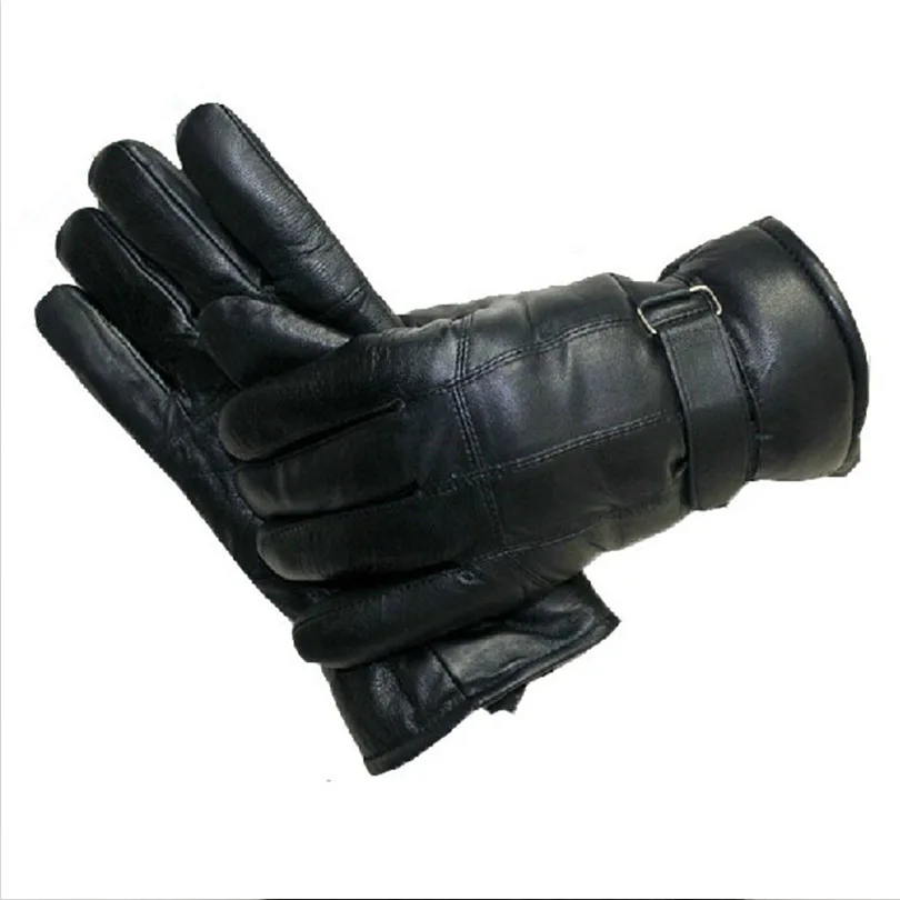 Мужские перчатки из овечьей кожи однотонные натуральной для мужчин 2018 модные