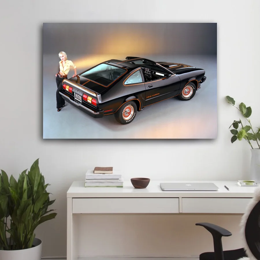 1978 Mustang королевская Кобра АВТОМОБИЛЯ ВИНТАЖНЫЙ настенный художественный постер