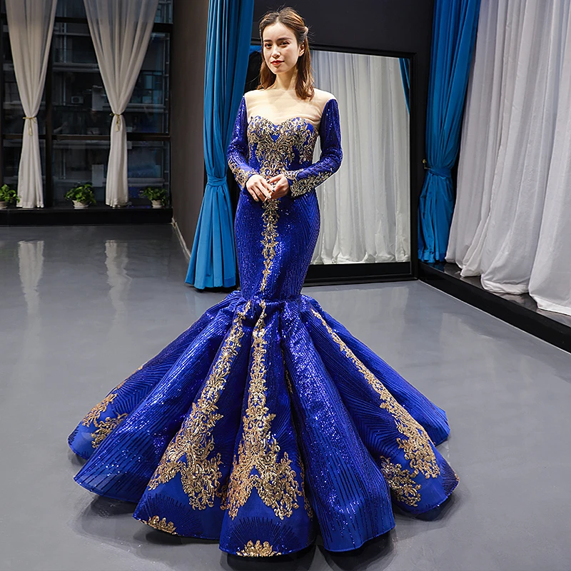 2 шт. съемный Королевский халат De Soiree Longue 2020 вечерние платья длинное вечернее