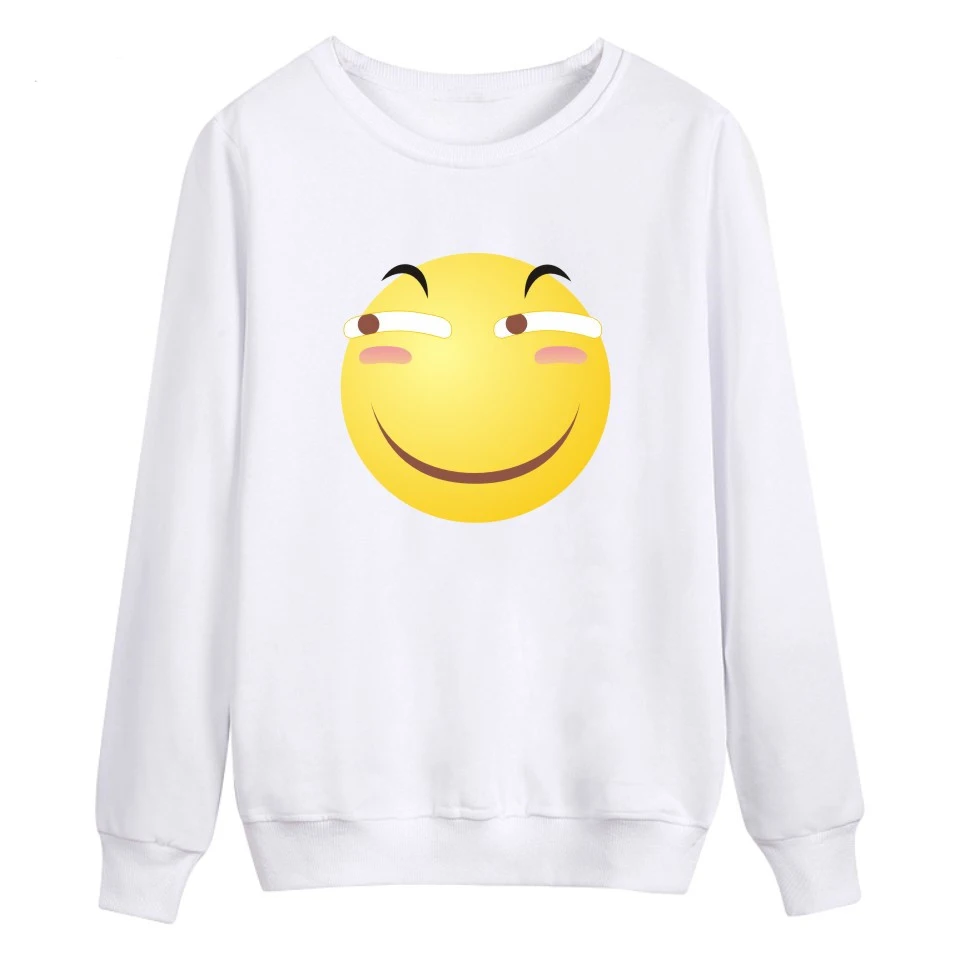 Забавный Grappige Gezicht Принт футболки с эмоджи мальчики/девочки зима Zwart Katoen Mode