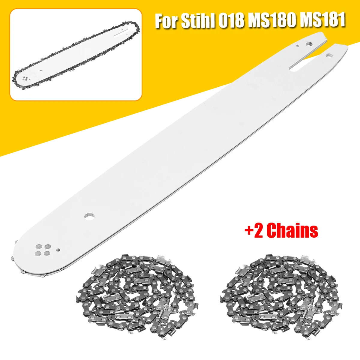 Цепная пила Doersupp 14 дюймов + 3/8 л 2 шт. звено привода 50 подходит для Stihl 018 MS180 MS181