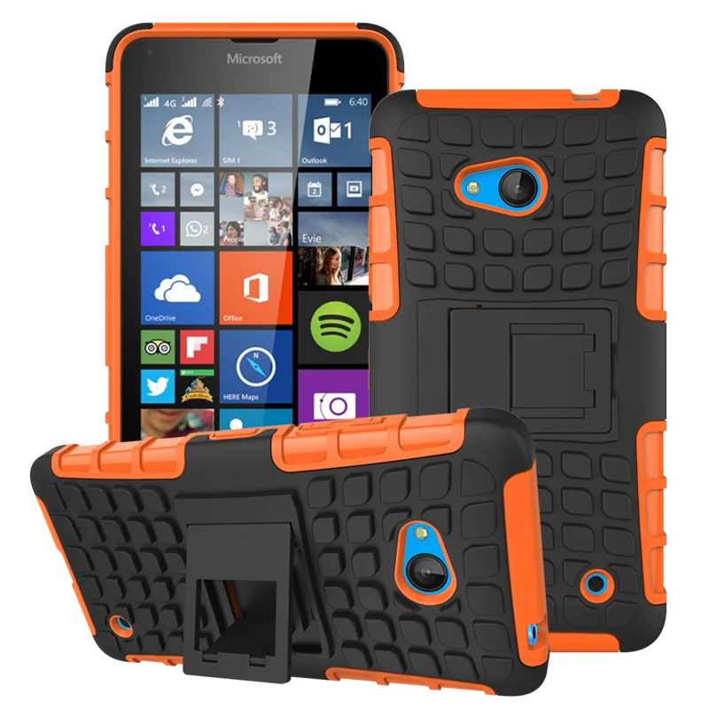 Ударопрочный чехол Hybird для Nokia Lumia 640 прочный силиконовый резиновый телефона N640