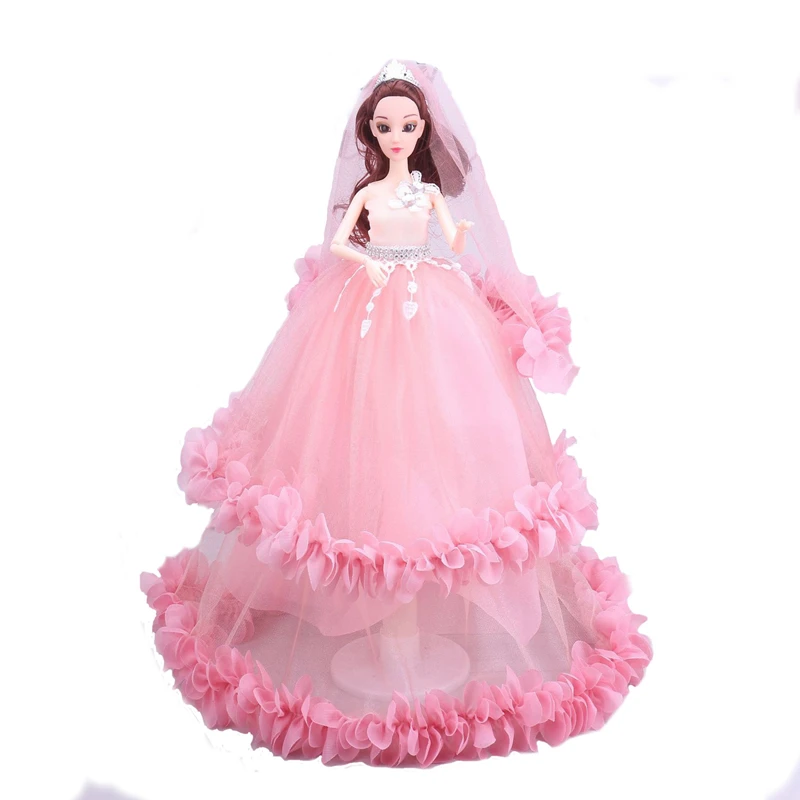 14 Inches 3D Eye Wedding Dress Doll Princess Girl Boxed Gift With Party Skirt Dolls Toy For Kids Children Birthday | Игрушки и хобби