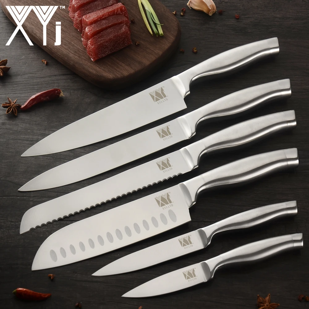 XYj Горячая Нержавеющая сталь ножи Кухня светильник Вес утилита Santoku шеф повара
