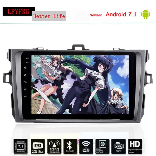Система GPS android 10 0 для Toyota corolla 2007-2011 DVD-плеер со стереозвуком Bluetooth радио AUX