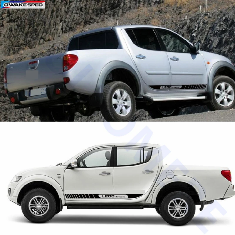 Виниловая наклейка с градиентными полосками для автомобилей Mitsubishi L200 Triton