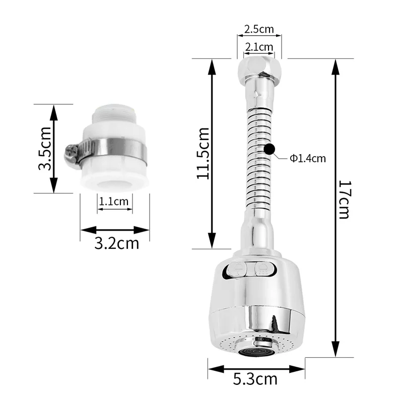 Удлинитель для крана из нержавеющей стали 360 гибкий распылитель водопроводного