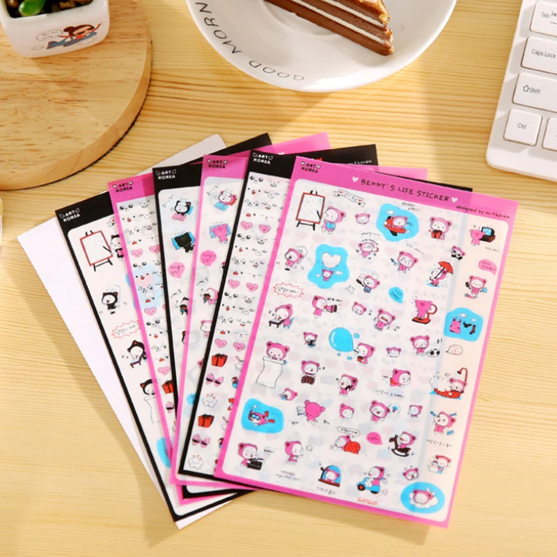 6 листов милый дневник украшения корейские канцелярские принадлежности Йо йо