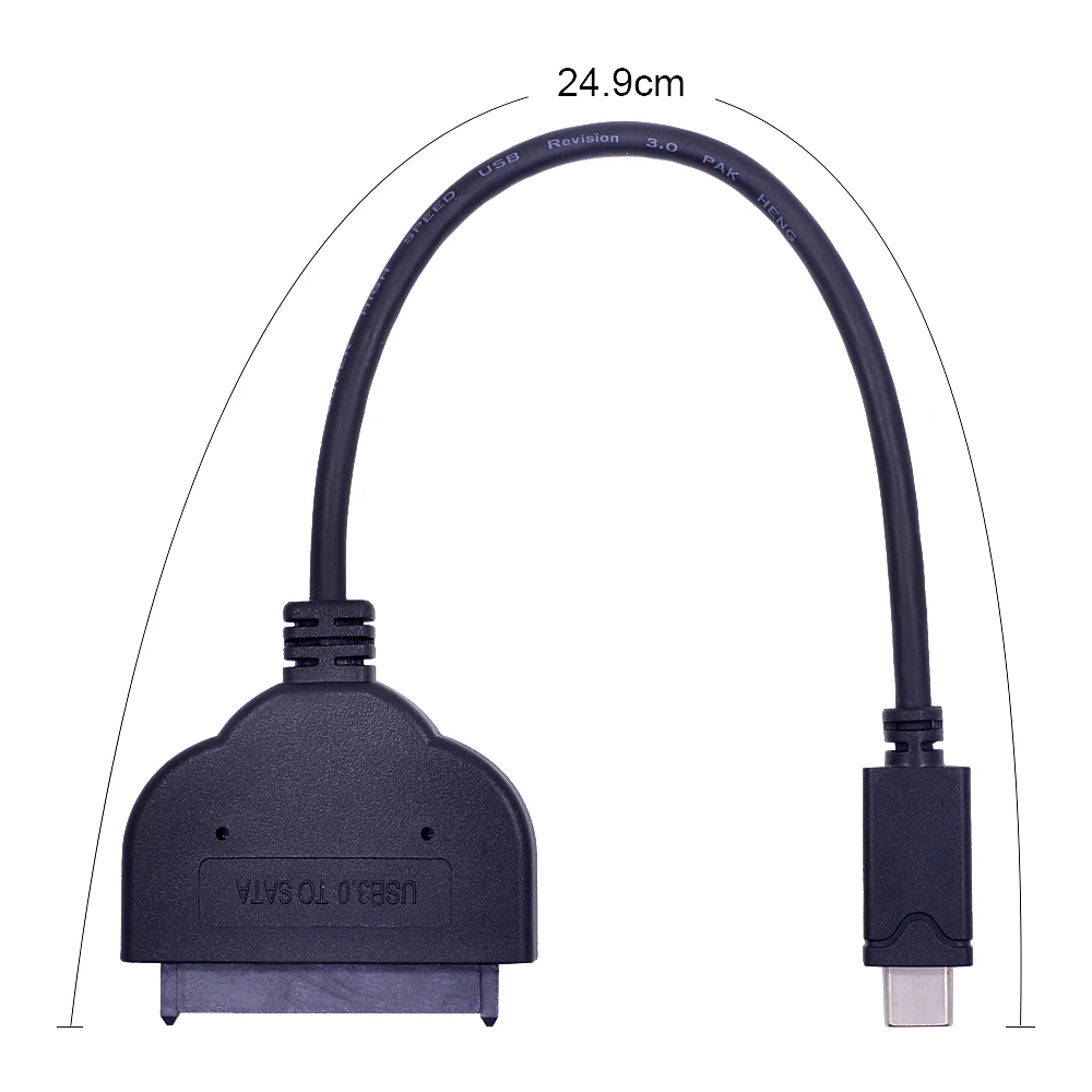 CHIPAL 10 шт. USB-C USB 3 1 Type-C к SATA 0 кабель адаптер Тип C Serial ATA III 7 + 15 22Pin конвертер для
