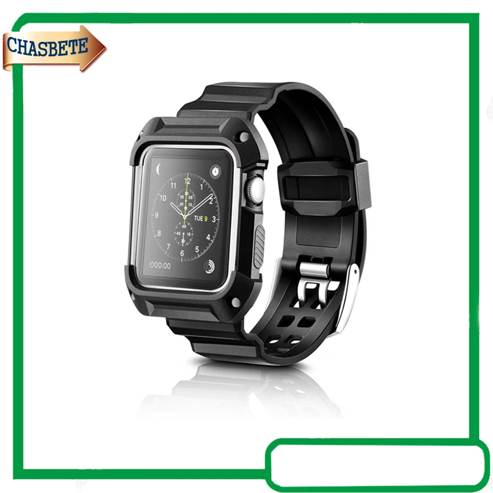 

Силиконовый резиновый ремешок для наручных часов 38 мм 42 мм для iWatch Apple Watch/Sport/editor, двухрядный ремешок, ремешок на запястье, браслет