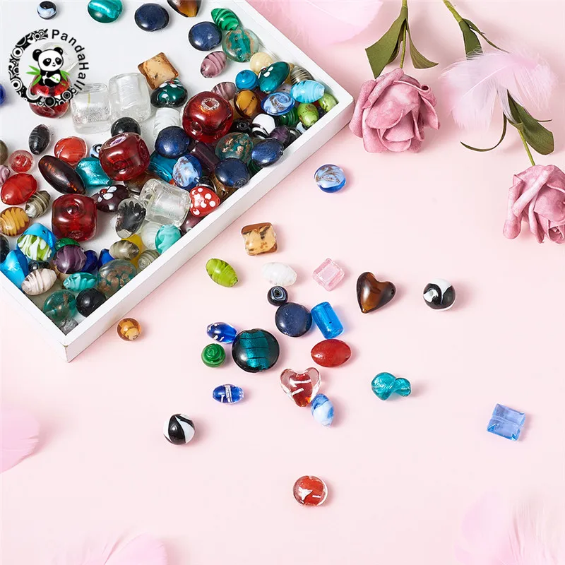 Pandahall 500 г/пакет разноцветные стеклянные бусины ручной работы для