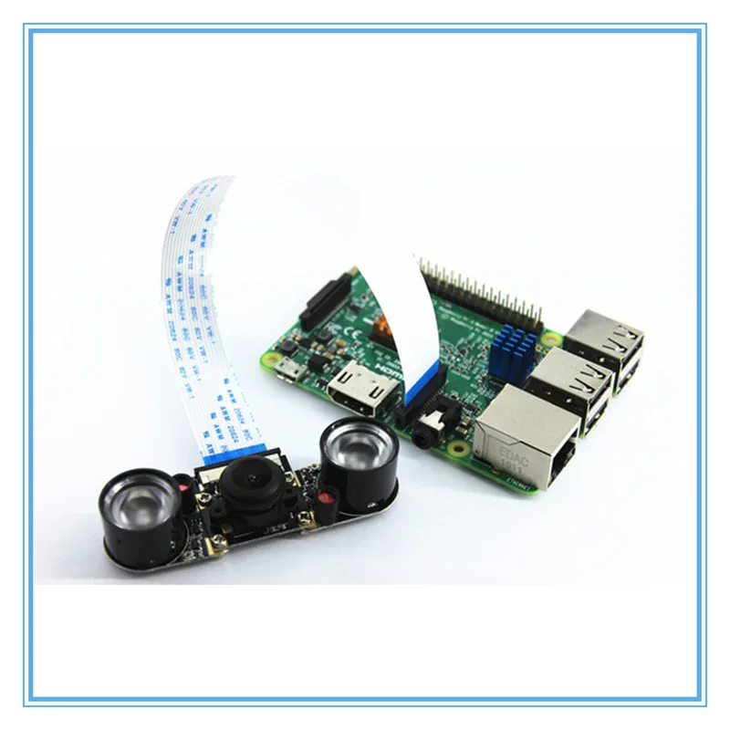 Raspberry Pi 3 Model B 5MP Night Vision Camera OV5647 Fisheye Webcam 1080P Wide-angle Module for 3B+/3B/2B | Компьютеры и офис