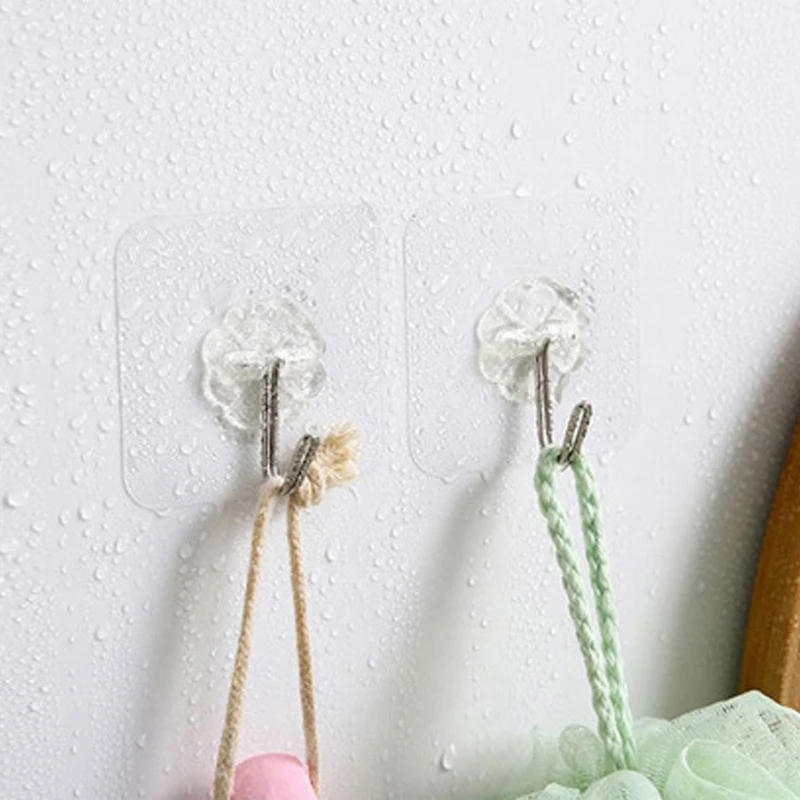 6 шт. крепкие прозрачные присоски настенные дверные Крючки для подвешивания