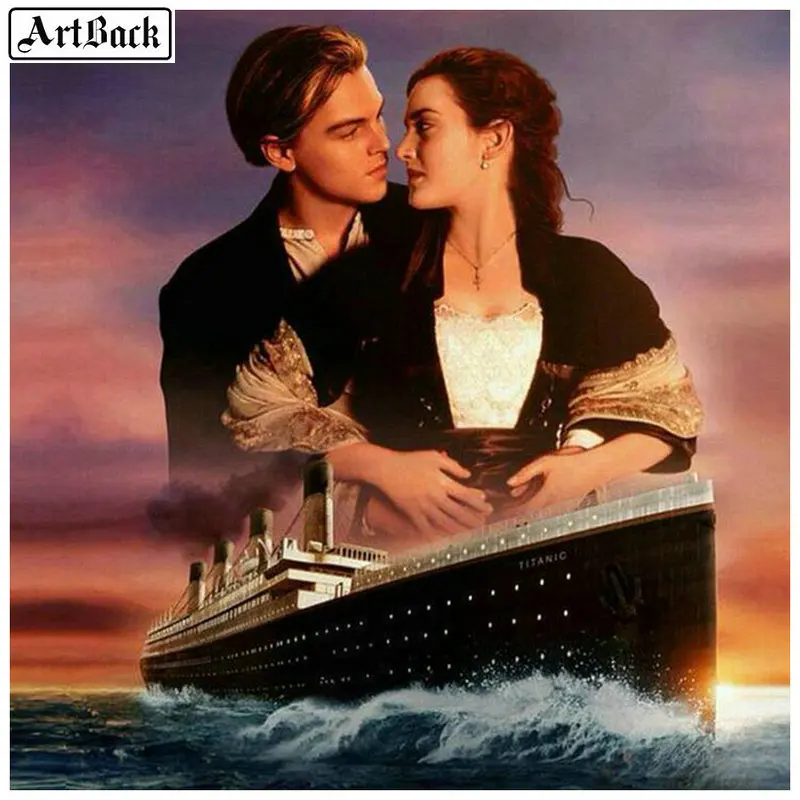 Алмазная 5d картина &quotсделай сам&quot двойной Титаник Джек Рут полноразмерная