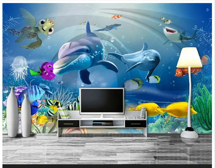 3D настенные фрески фотообои на заказ настенная бумага красивый фон для аквариума
