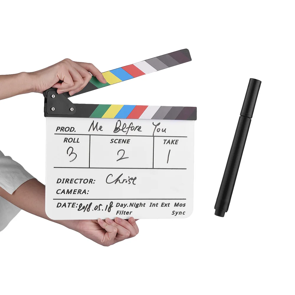 Andoer режиссерская пленка Clapboard сухой стираемый акриловый фильм ТВ резка экшн