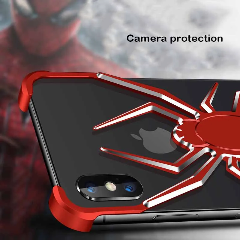 Противоударный чехол с подставкой для iPhone X XS XR Max металлический защитный