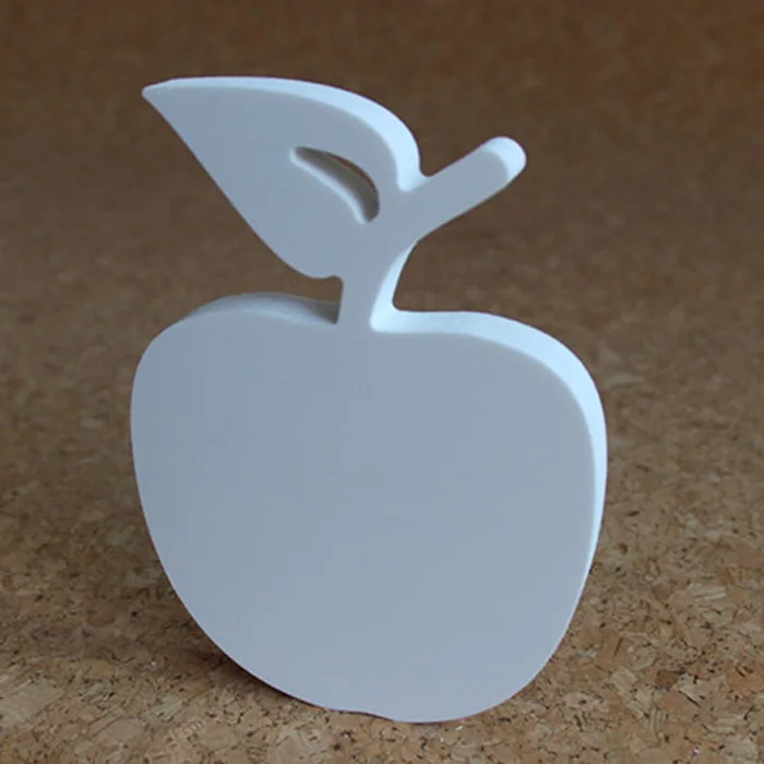 apple Искусственные деревянные буквы 5 см бабочка Корона сердце кольцо цифровой номер свадебное оформление топ стол подарок украшения дома - Цвет: apple