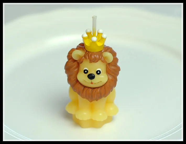 Свеча на день рождения Lion Simba для торта Рождественское украшение беспламенные