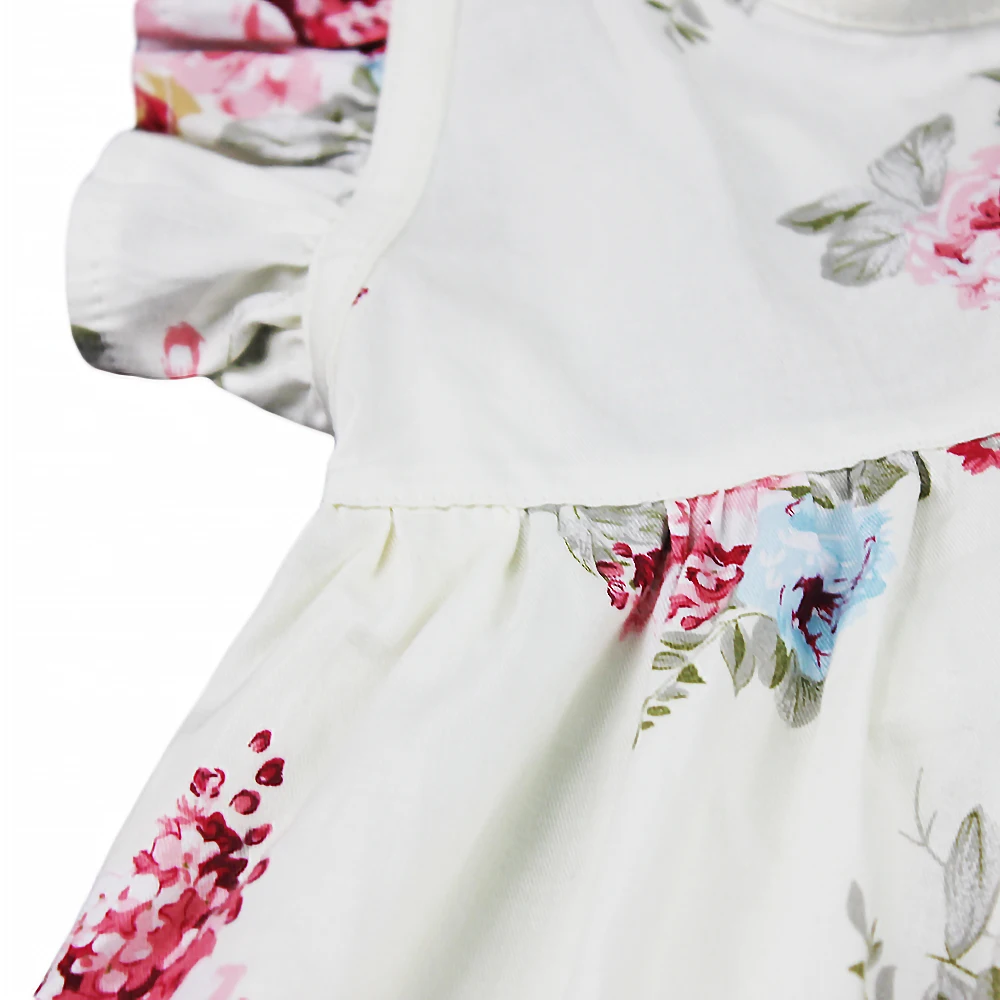 2017 new arrived baby girls cotton printed knee length dress children kids summer style vestidos clothes | Детская одежда и обувь