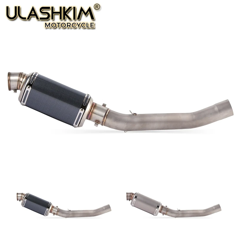 

Motorcycle Exhaust Muffler Escape Middle Link Mid Pipe Full System Slip On For Kawasaki Z750 Z 750 With DB Killer