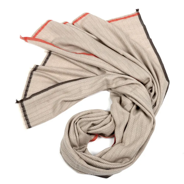

100%cashmere twill women fashion patchwork color sides scarfs shawl pashmina 65x180cm small tassel