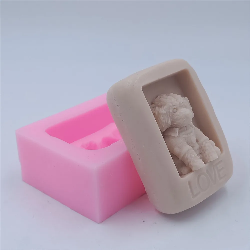 Силиконовая форма для мыла в виде милой собаки|silicone mold|dog silicone moldsilicon mold soap molds |