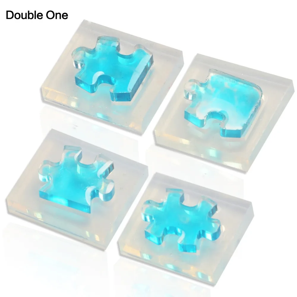 

4pcs/set Puzzle Gemstone Crystal Mold Silicone Mould DIY Jewelry Pendant Making Tools for Epoxy Boy Enjoy Toys