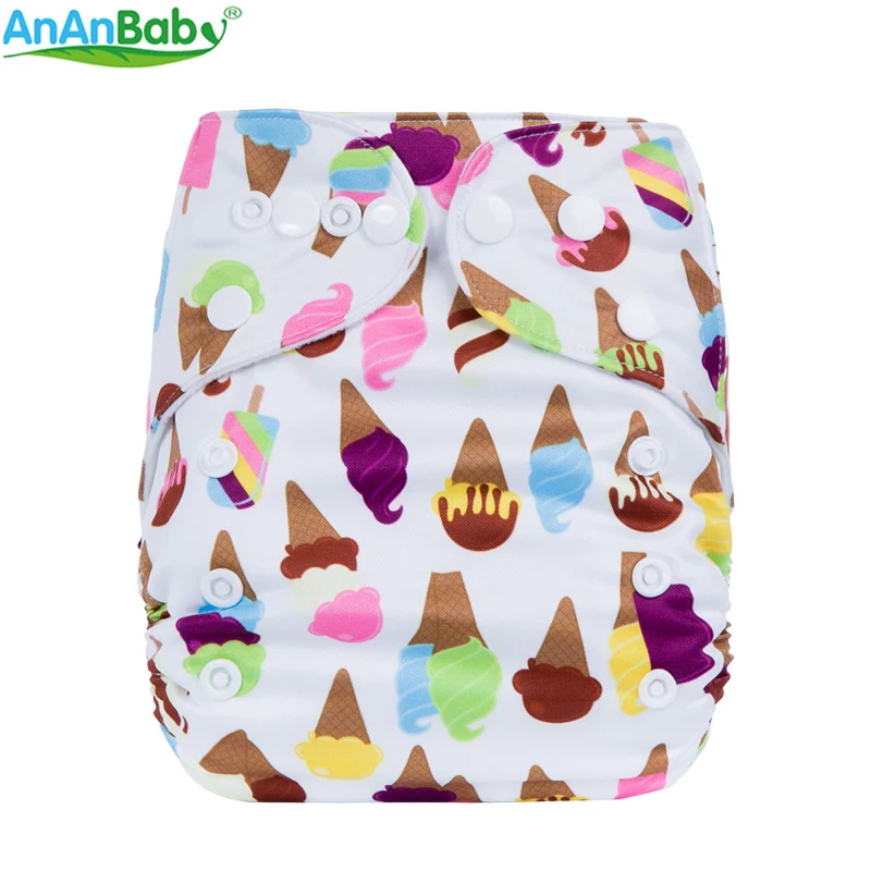 2018 Ananbaby Многоразовые и моющиеся подгузники с шт. 1 из микрофибры вставки серии P |