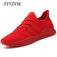 zyyzym men sneakers big size eur 39 46 lace up men casual shoes net cloth breathable male shoes footware outdoor
