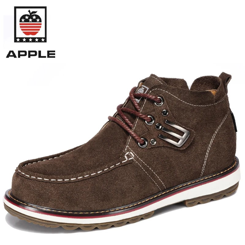 2017 Для мужчин из натуральной коровьей кожи зимние ботильоны теплые ботинки |