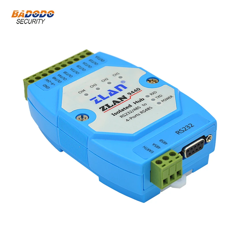 4 портовый промышленный изоляционный концентратор ZLAN9440 RS485 устройство изоляции 1